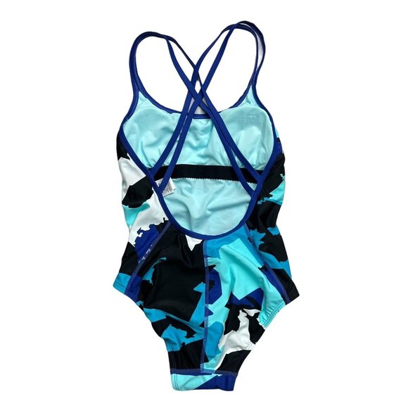 Champion Signature Racer One Piece Swimsuit Size SMALL 4 6 Strappy Back 27SF8026 - Picture 2 of 8